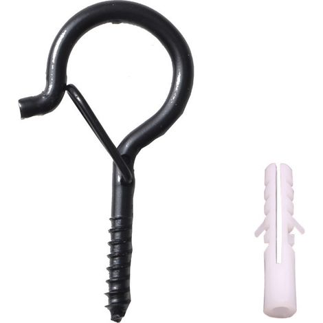 20 hameçons noirs filetés, hameçons à œillet pour moutons, hameçons en forme de 5 (1/5)