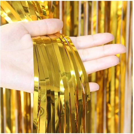 Tenda decorativa, color oro, 100 cm x 200 cm (1/5)
