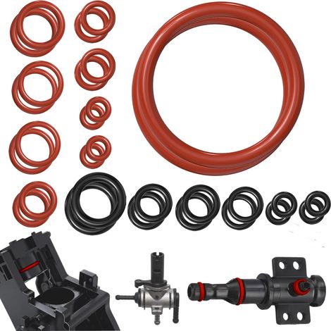 30 O-ring per Philips Saeco - Compatibili con macchine da caffè automatiche Philips Saeco, Spidem, Gaggia - Set di guarnizioni in silicone per valvola vapore, gruppo erogatore, regolatore di flusso (3