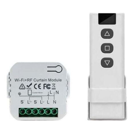 Module Volet Roulant Connecté, Avec RF Télécommande, Interrupteur Volet Roulant Connecté en Pourcentage Compatible avec Alexa et Google Home, Contrôle à Distance, Emetteur Radio, Relais Mura (1/4)
