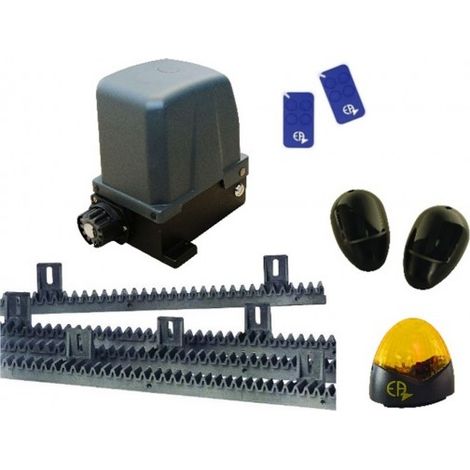 Kit de motorisation de portail coulissant 400 kg – Tension 230 V – Fins de course magnétiques – 40 cycles par jour – Installation rapide – Europe Automatismes (1/5)
