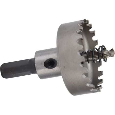 45-mm-Lochsäge mit 20 Hartmetallzähnen, Kernbohrer für Edelstahl und Aluminium, rutschfester Dreikantschaft, Lochschneider-Set (1/5)