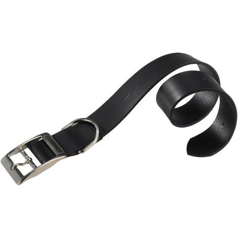 Ferplast NATURAL C Collare per cani in pelle vera, in 2 colori e 8 misure. Variante C25/53 - Misure: A: 45-53 cm B: 25 mm - Nero