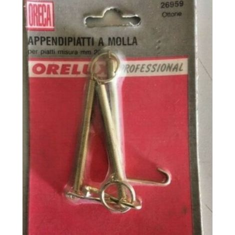 ORECA - APPENDIPIATTI A MOLLA OTTONATO LUCIDO - 26 / 34CM