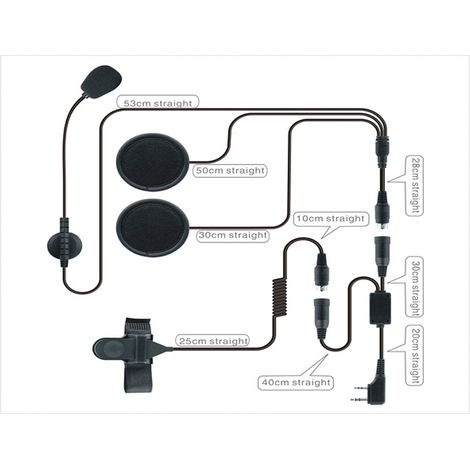 Auriculares para casco abierto, conector K