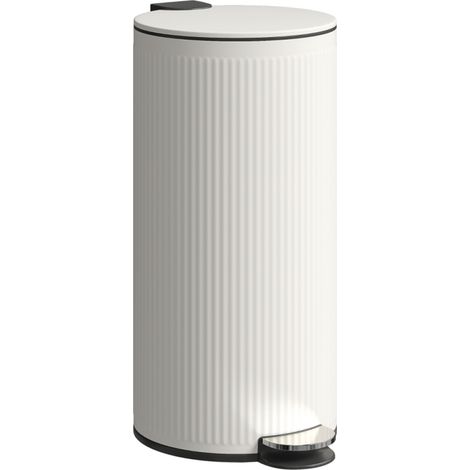 Maison et bureau, ouverture mains libres et fermeture douce, poubelle à pédale 30 L anti-traces (1/5)