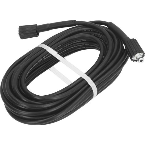 Manguera de extensión de alta presión de 15 m de longitud, M22-14 mm, fabricada en caucho resistente para limpiadoras de alta presión. (1/5)