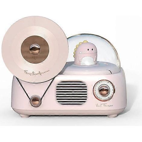 Platine vinyle rétro, enceinte Bluetooth sans fil, stéréo Hi-Fi, longue autonomie, lecture AUX, vision nocturne (1/5)