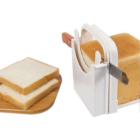 Trancheuse à pain, trancheuses à pain pour pain maison, machine à sandwich réglable, coupe-pain pliable (1/5)