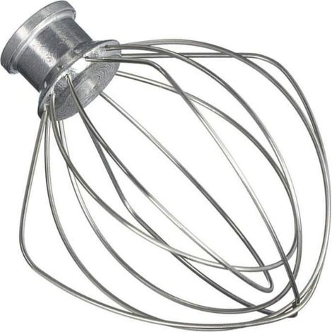 Fouet en acier inoxydable argenté pour robot pâtissier, accessoire de mélange robuste (1/5)