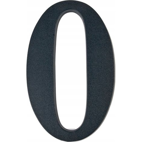 Hausnummer 0 schwarz 19 cm