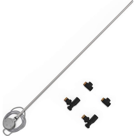 Talus - Dual Fuel Towel Rail Kit 1000w Touch Thermostatic Black (1/2)