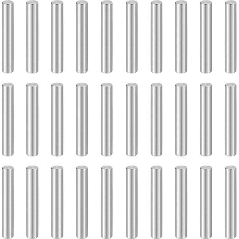 50pcs Goujons Cylindriques M4(4mm) x 25mm 304 Acier Inoxydable Éléments De Fixation Pour Supports D'Étagère Pour Meubles En Bois DIY Installation Métal, Argent (1/5)