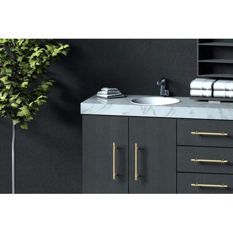 Lot de 5 poignées de placard de cuisine avec vis, alliage de zinc, 160 mm, pour tiroir de cuisine ou chambre (5, 160 mm) (1/5)