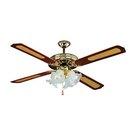 VENTILATORE DA SOFFITTO COUNTRY EFFE  NOCE VOLT 230 WATT 70 CM 130 VEL 3 + 4 LUCI + INV
