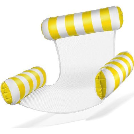 Fauteuil piscine gonflable Avec dossier & accoudoirs, confort optimal pour détente (1/5)
