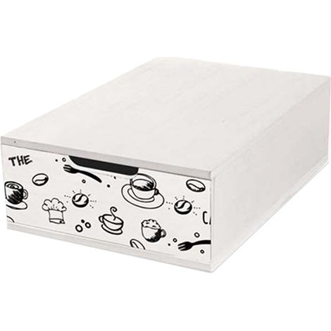 CASSETTO PER CAFFÈ PORTA CIALDE CON DIVISORIO 22X32X10CM IN COLORE ASSORTITO (1/5)