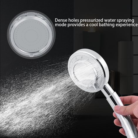 Pommeau de douche haute pression à main, accessoire de salle de bain, économie d'eau, jet puissant, kit de douche mural, 1 pièce. (1/5)