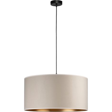 Lámpara Tornado AL1, terciopelo beige dorado. (1/5)