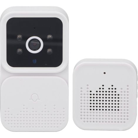 Sonnette vidéo sans fil Ring, caméra de porte vidéo 1080p HD, audio bidirectionnel, détection de mouvement, vision nocturne, Wi-Fi 2,4 GHz et stockage cloud (1/5)