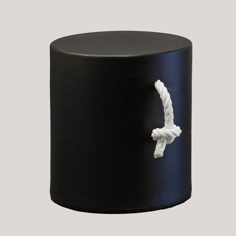 TAFY Sgabello rotondo, alto 38 cm, resistente, per uso interno ed esterno. Realizzato in polietilene (1/4)