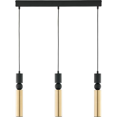 Lampada sospesa a barra 60cm nero oro 3xGU10 ALAS Jupiter (1/5)