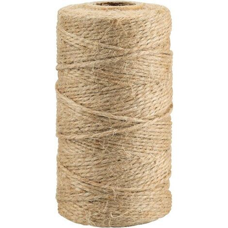 100M Ficelle Jute Ficelles De Jardinage Corde Naturelles Fil De Jute Corde Fine Pour Jardiage Décoration De Mariage,Arts Créatifs Diy L'Emballage Cadeau (1/5)