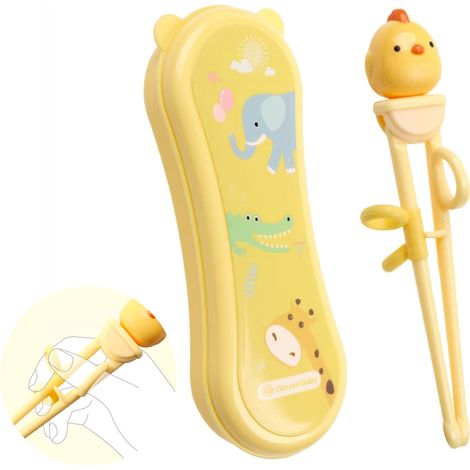 Chopsticks Enfant - Apprentissage Baguettes pour Bébé 1 à 6 Ans - Anneau en Silicone Souple - Fixation Anti-déplacement - Lot de 1