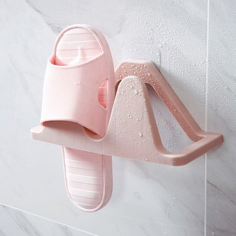 Porte-chaussons de salle de bain, support mural pour toilettes, sans perçage (1/4)