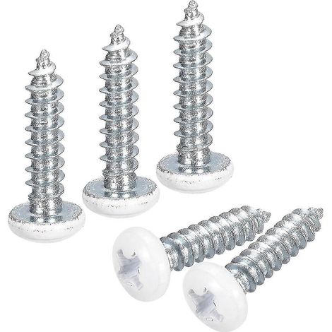 Sourcing Map Vis blanches St3.5x15mm - Vis à bois autotaraudeuses (50 pièces) (1/5)