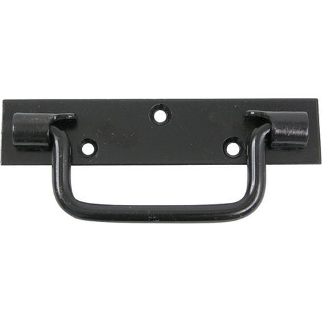 Poignée Sur Platine Acier Prépeint, H.25 X L.160 X P.10 Mm (1/5)