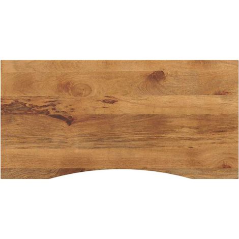 Schreibtischplatte mit Aussparung 110x50x2,5cm Massivholz Mango