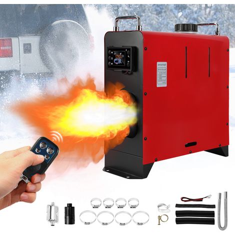 TolleTour Riscaldatore diesel ad aria – 8 kW – 12/24 V – Bluetooth, LCD e telecomando – 4 uscite aria – verticale – serbatoio 5 L – tutto in uno (1/5)