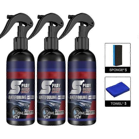 Spray de revêtement hydrophobe haute protection à application rapide pour agent de rénovation de revêtements multifonctionnels - Lot de 3 (1/4)