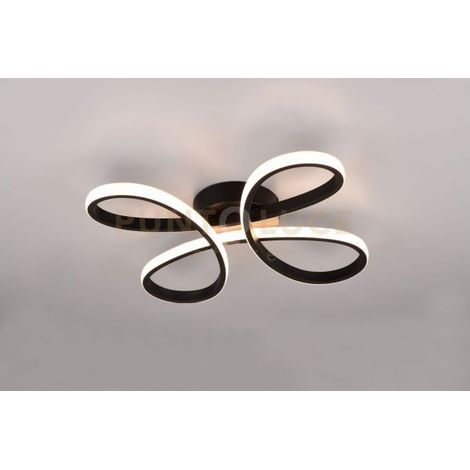 FLY PLAFONIERA LED 22W  2600lm, 3000K NERA CON REGOLAZIONE INTENSITA' CON NORMALE INTERRUTTORE L. 40CM