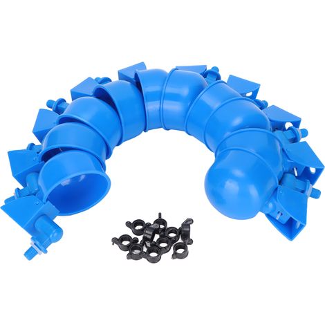 Lot de 10 abreuvoirs automatiques pour volailles (canards, oies, pigeons, cailles) avec noix, bleus (1/5)