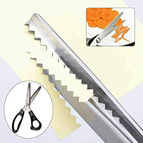 Ciseaux zigzag professionnels pour couture, tissu et retouches, paire de ciseaux cranteurs pour tailleur (1/5)