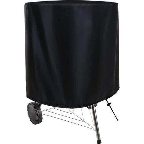 Housse de barbecue ronde, housse de protection pour barbecue, housse de barbecue extérie, housse de barbecue imperméable aux UV et anti-poussière, 70x70cm , noir (1/5)