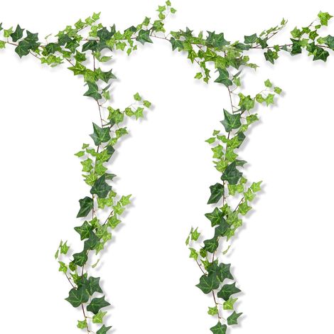 plantas colgantes artificiales, guirnalda de enredadera artificial de 2 m, follaje de hiedra artificial, enredadera artificial para uso interior y exterior, decoración para paredes, dormitorios y jard (1/5)