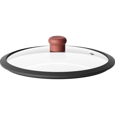 GUZZINI Coperchio in Vetro Curvo D 24 Cm Cook&Color Rosso Mattone