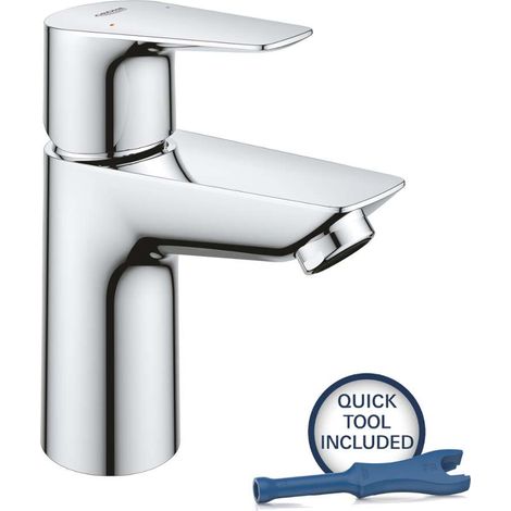 Mitigeur de lavabo 23898001 – Monocommande – Chromé – Hauteur sous bec 150mm – Technologie GROHE Economie d'eau (1/9)