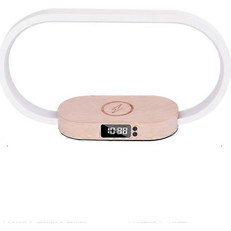 Lampe de chevet sans fil rechargeable, en bois véritable (1 pièce) [Classe énergétique G] Lampe de chevet tactile avec connexion USB, lampe à capteur rechargeable avec fonction d'arrêt automatique (1/3)