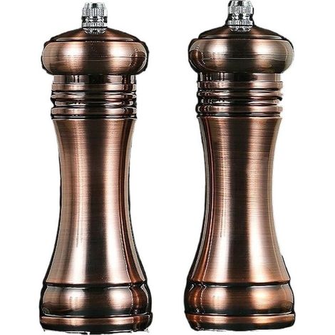 Set di 2 macinapepe in acciaio inox, macina sale e pepe manuale, macina spezie ricaricabile, set macina sale e pepe per cucina, picnic e altro ancora. (1/5)