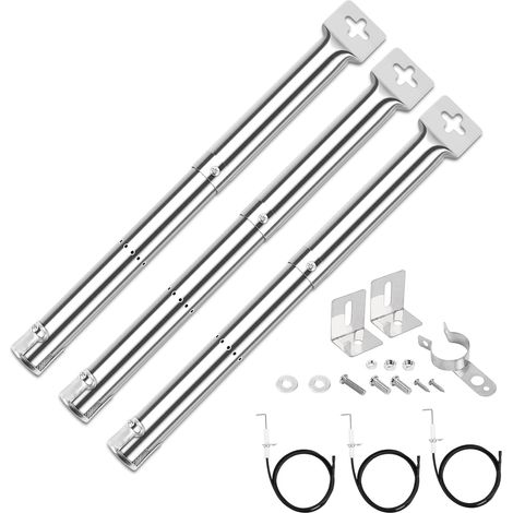 31 à 44cm Tube de Brûleur Réglable pour Campingaz, Blooma, Charbroil, Barbecook, Landmann, Napoleon, FirePlus, Fire Mountain, Universelle Brûleur à Gaz Pièce de Rechange