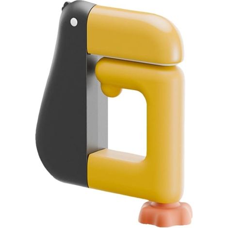 Gancho antideslizante con forma de pato para bolsos, ideal para mesa, bolso de oficina o para guardar objetos (negro). (1/5)