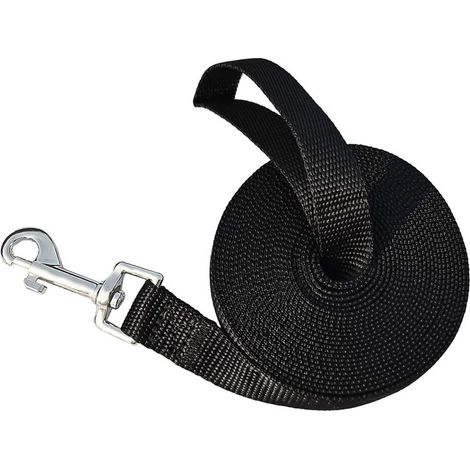 Laisse pour chien Noir, Laisse de Dressage pour Chien, Laisse Longue pour Chien de Petites à Grandes Taille, 1.6cm x 1.2m (1/4)