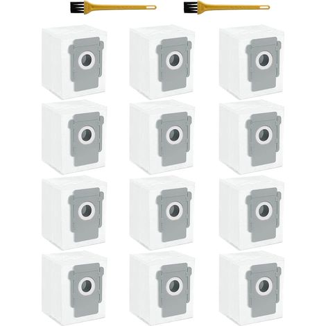 Lot de 12 Sacs d'aspirateur pour iRobot Roomba i7/i7+/i7 Plus/i3/i3+/i4/i4+/i6/i6+/i8/i8+/j7/j7+/S9/S9+/E5/E6/E7 Sac de rechange pour iRobot Roomba i7 Kit d'accessoires H287 (1/5)