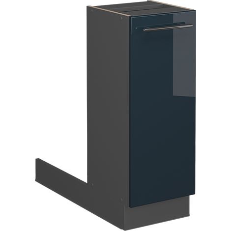 Küchenschränke  Fame-Line, Dunkelblau Hochglanz, 30 cm ohne Arbeitsplatte, Vicco