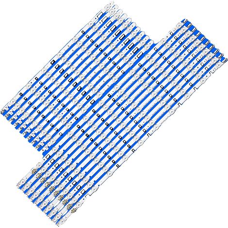 Striscia LED, lunga 1150 mm, 18 LED, 3 V per LED, compatibile con UA55F6400, la confezione include 20 pezzi (1/5)