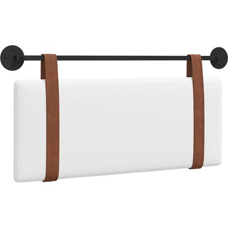 Tête de lit suspendue Uni Blanc 110 x 55 x 5 cm PU antique (1/5)